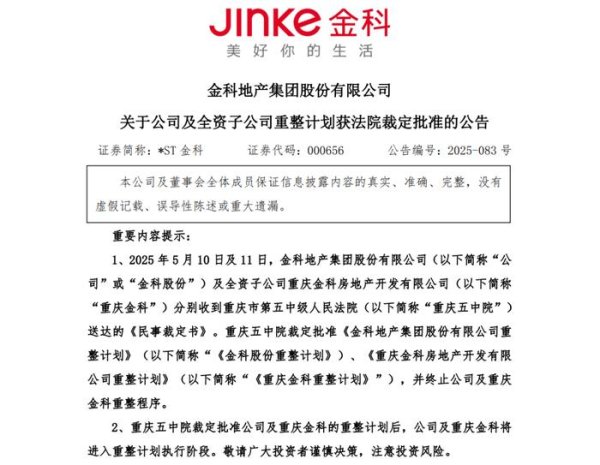 配资查询官网 涉超8400家债权人，地产行业规模最大司法重整案通过了